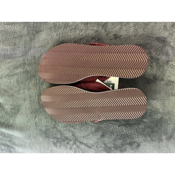 Lacoste Men's Randle SPM Canvas Flip Flop Red Size 11  New - Picture 8 of 16